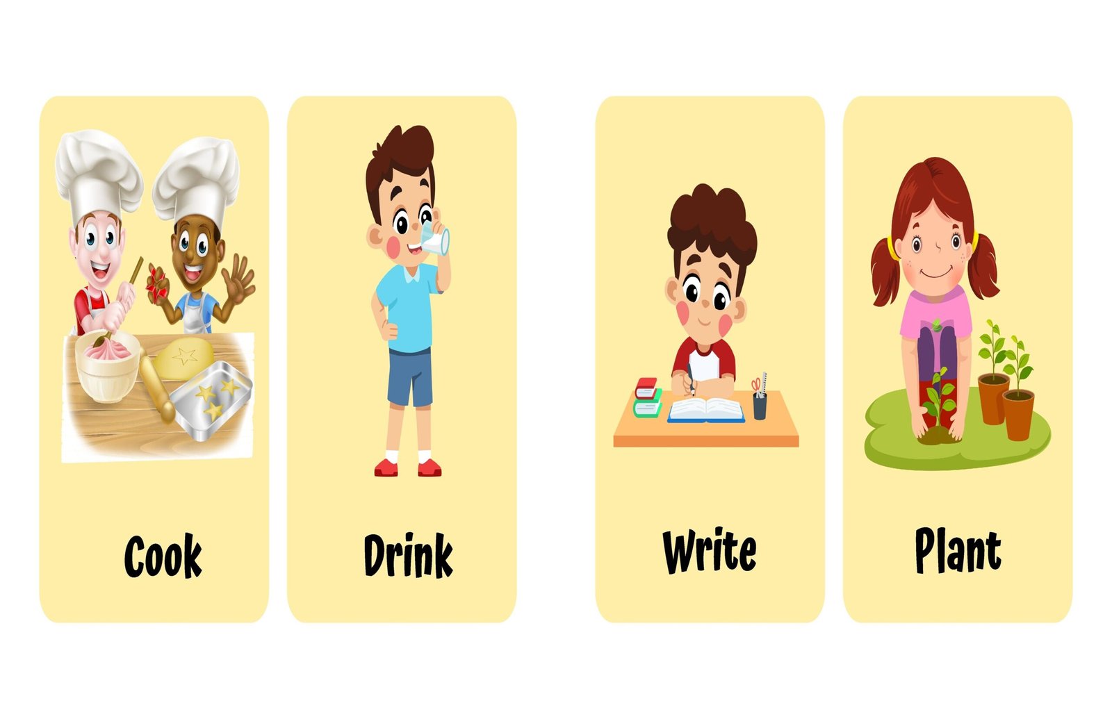 actions verbs flashcards