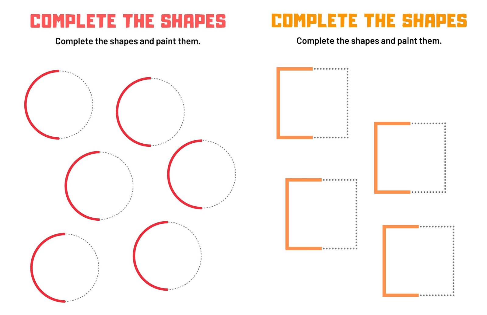 complete the shapes vol1